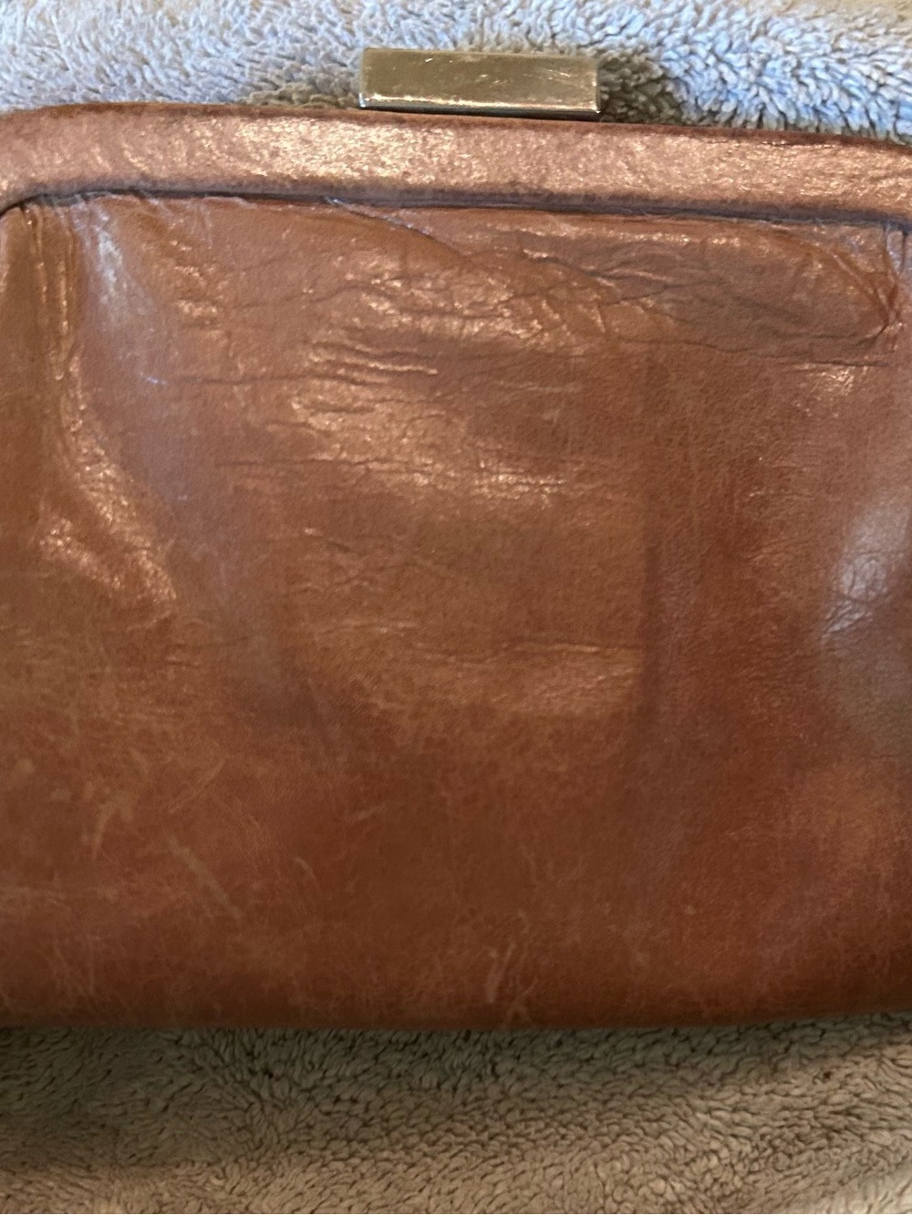 VTG Legacy Latico for Anthropology Leather Clutch Wallet in Dusty Rose